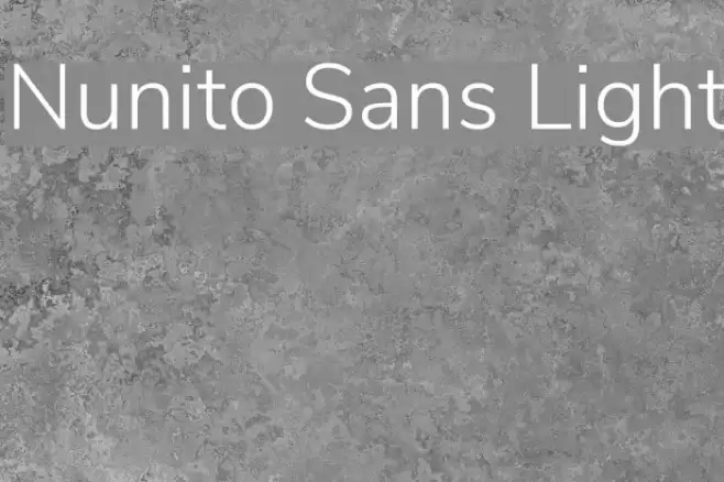 Nunito Sans Light Font examples