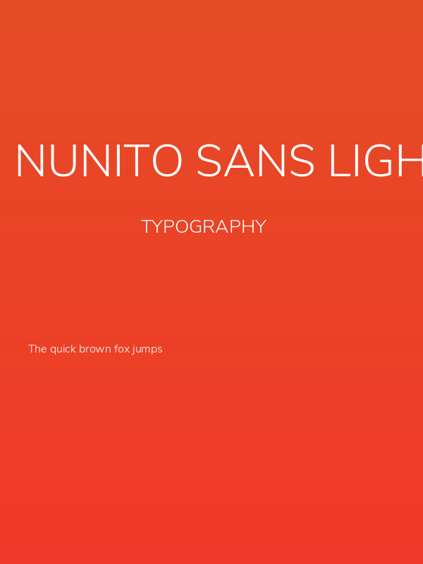 Nunito Sans Light Poster