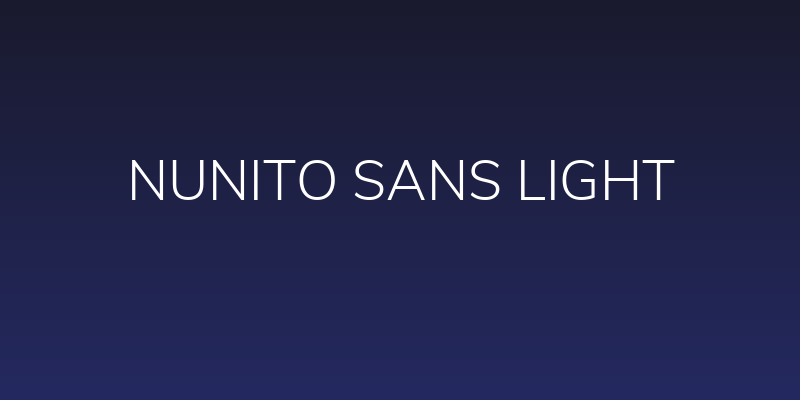 Nunito Sans Light Social Header