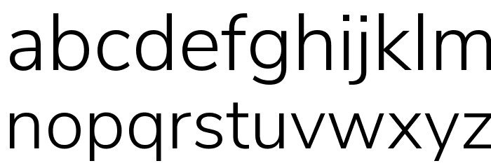 Nunito Sans Light Font LOWERCASE