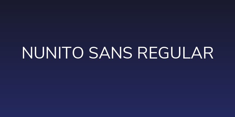 Nunito Sans Regular Social Header