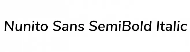 Nunito Sans SemiBold Italic  Fuentes Gratis Descargar