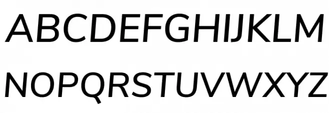 Nunito Sans SemiBold Italic 字体 大写