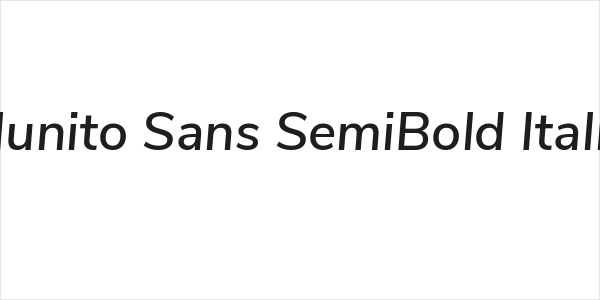Nunito Sans SemiBold Italic Logo