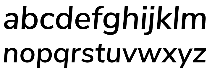 Nunito Sans SemiBold Italic Font LOWERCASE
