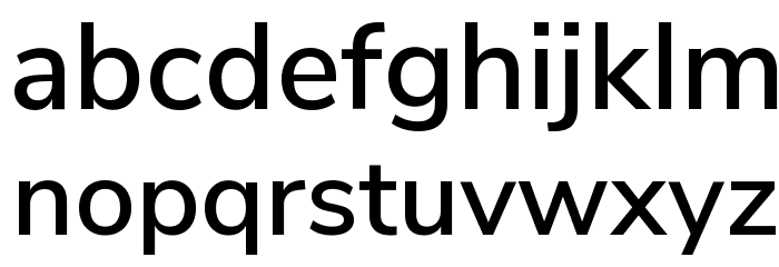Nunito Sans SemiBold Font LOWERCASE