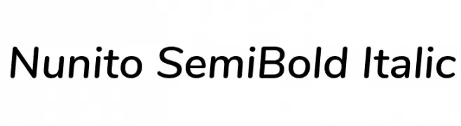Nunito SemiBold Italic  フリーフォントのダウンロード