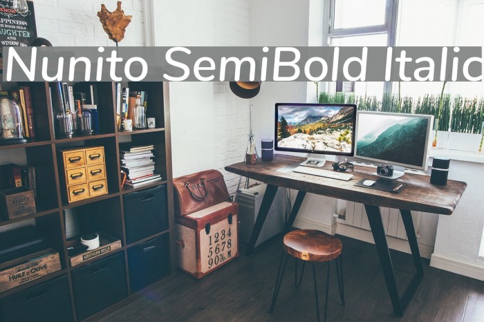 Nunito SemiBold Italic Font examples