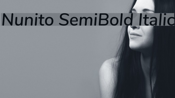 Nunito SemiBold Italic Font examples