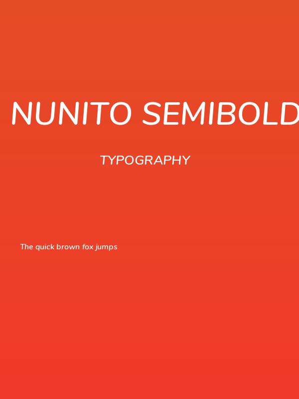 Nunito SemiBold Italic Poster