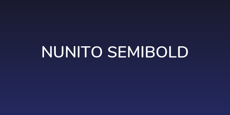 Nunito SemiBold Social Header