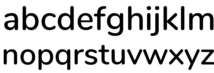 Nunito SemiBold Font LOWERCASE