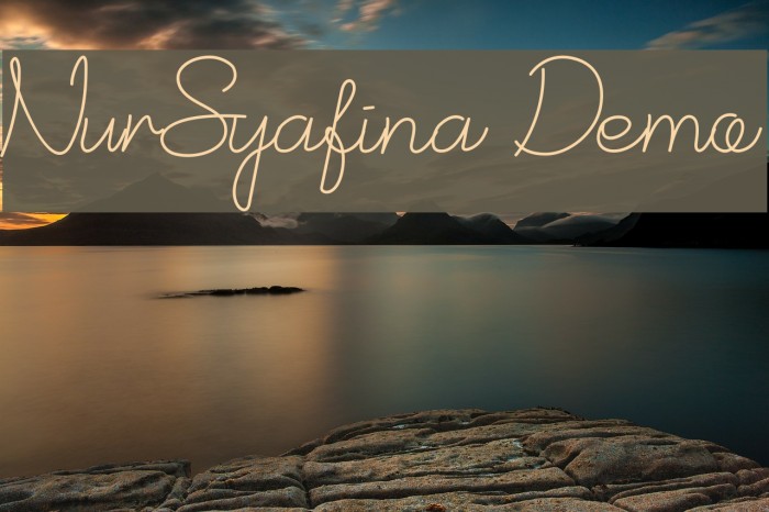 NurSyafina Demo Font examples