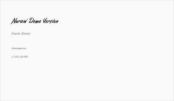 Nurani Demo Version Business Card