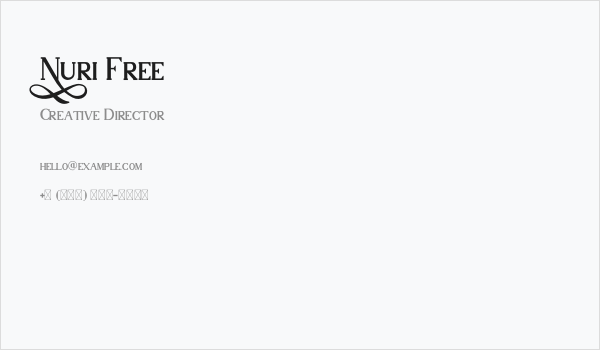 Nuri Free Business Card