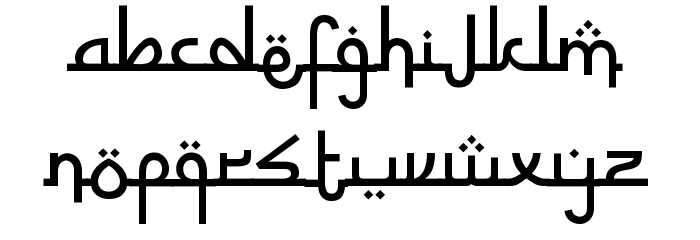 Nurkholis Schriftart Kleinbuchstaben