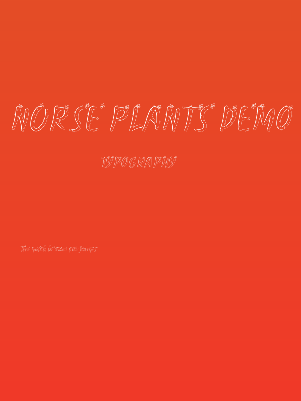 Nurse Plants Demo Italic Poster