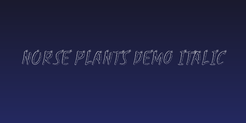 Nurse Plants Demo Italic Social Header