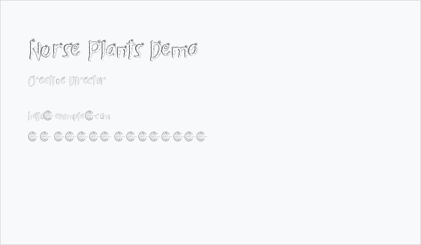 Nurse Plants Demo Business Card