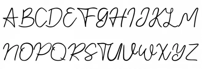 Nusapenida Signature फ़ॉन्ट अपरकेस