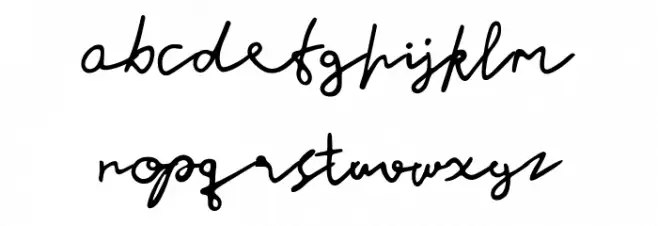 Nusapenida Signature फ़ॉन्ट लोअरकेस