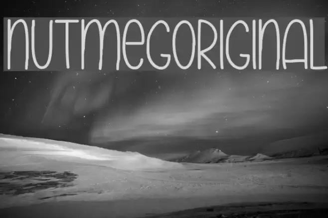 NutmegOriginal Font examples