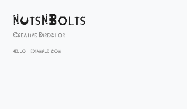 NutsNBolts Business Card