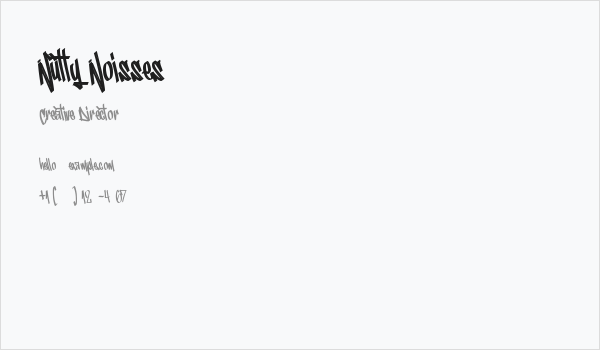 Nutty Noisses Business Card