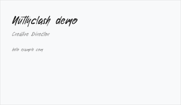 Nuttyclash demo Business Card