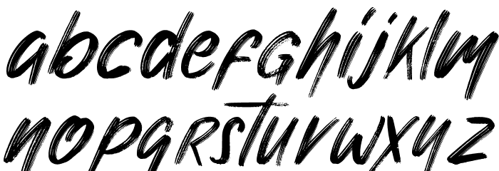 Nuttyclash demo Font LOWERCASE