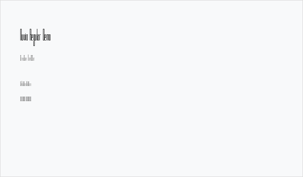 Nuvio Regular Demo Business Card