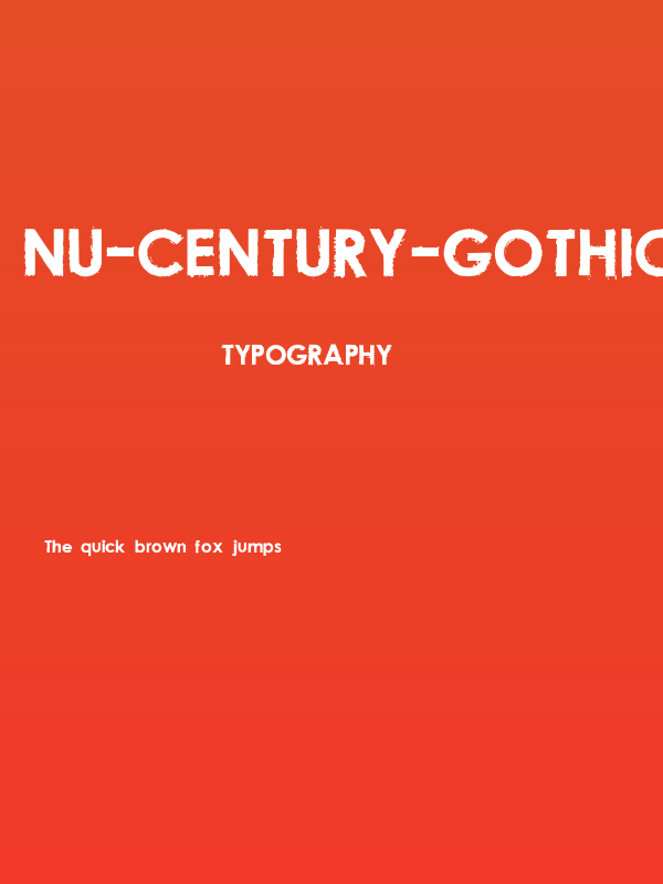 nu-century-gothic Bold Poster