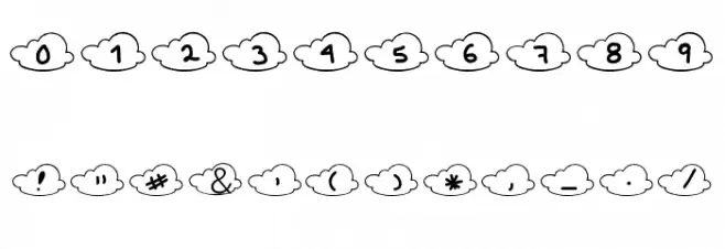 nubes Font OTHER CHARS