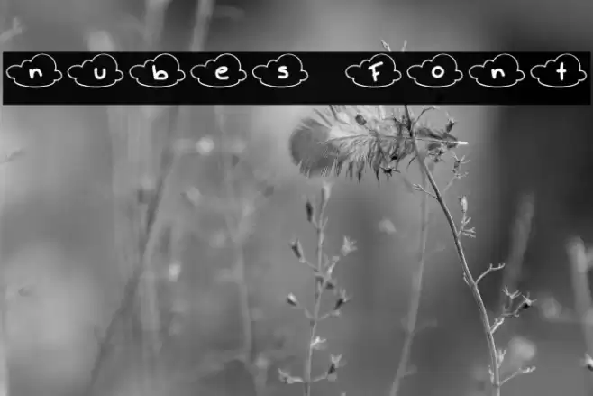 nubes Font examples