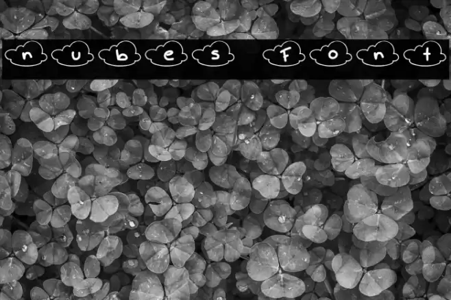 nubes Font examples