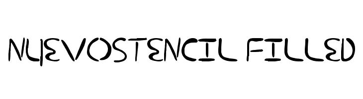 nuevostencil filled Font