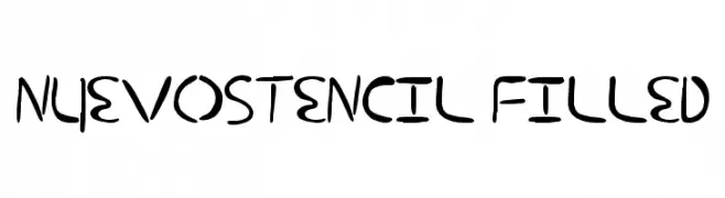 nuevostencil filled  Fuentes Gratis Descargar