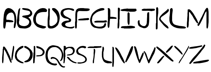 nuevostencil filled Font LOWERCASE