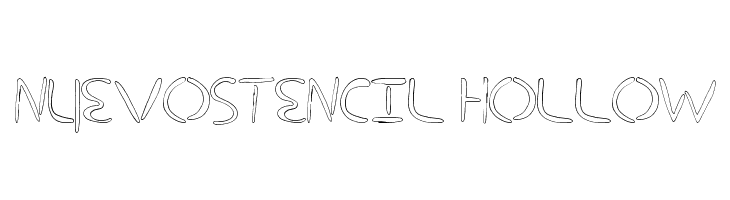nuevostencil hollow Font