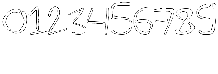 nuevostencil hollow Font OTHER CHARS