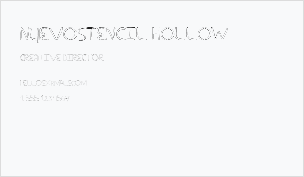 nuevostencil hollow Business Card