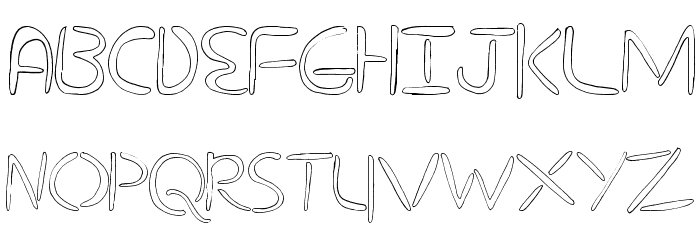 nuevostencil hollow Font LOWERCASE