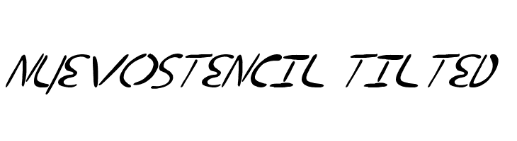 nuevostencil tilted  नि: शुल्क फ़ॉन्ट्स डाउनलोड