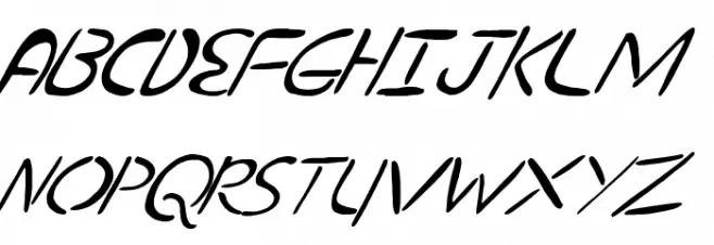 nuevostencil tilted 字体 大写