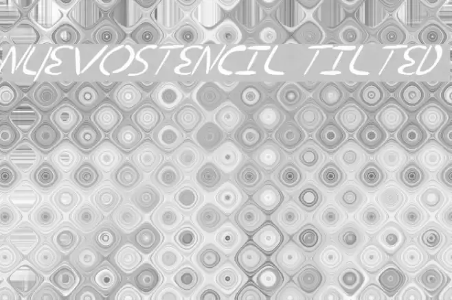 nuevostencil tilted Font examples