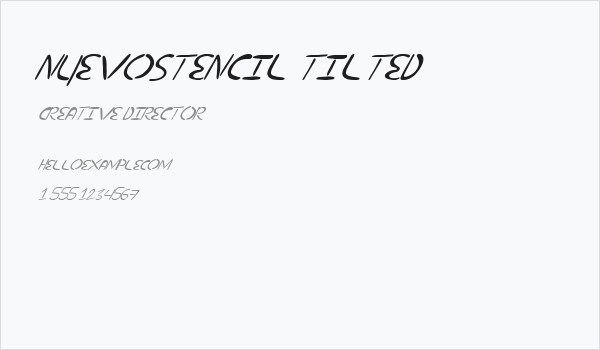 nuevostencil tilted Business Card