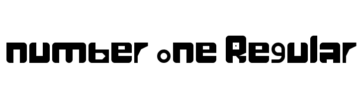 number one Regular  免费字体下载