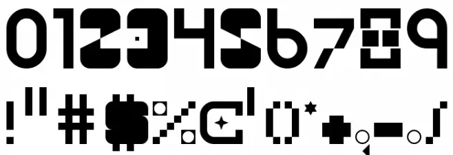 number one Regular Font OTHER CHARS