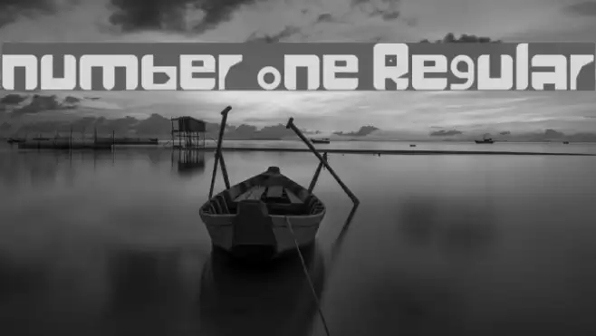 number one Regular Font examples