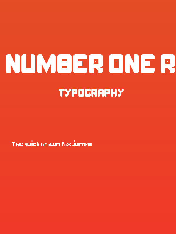 number one Regular Poster